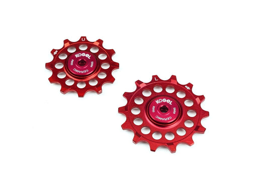 Poulies Kogel en aluminium pour SRAM Eagle 12/14 Z | Édition rouge